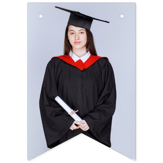 Modern Elegant Senior Green Thed Afstuderen Vlaggetjes (Eerste vlag)