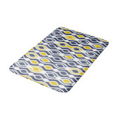 Modern, elegant, siervisblauw, geel wit badmat (Gekanteld)