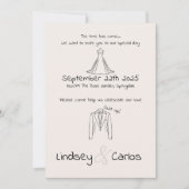 Modern Elegant Silhouet "Puit up" Kaart (Voorkant)