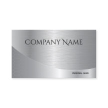 Modern Elegant Silver Corporate Visitekaartje