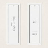 Modern Elegant Silver en White Hang Labels Mini Visitekaartjes (Voorkant /achterkant)