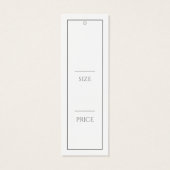 Modern Elegant Silver en White Hang Labels Mini Visitekaartjes (Achterkant)
