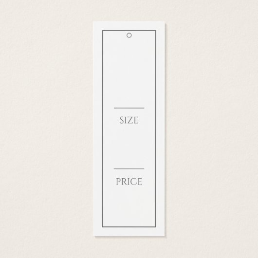 Modern Elegant Silver en White Hang Labels Mini Visitekaartjes (Achterkant)