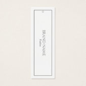 Modern Elegant Silver en White Hang Labels Mini Visitekaartjes (Voorkant)