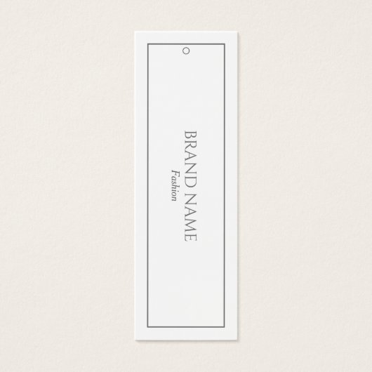 Modern Elegant Silver en White Hang Labels Mini Visitekaartjes (Voorkant)