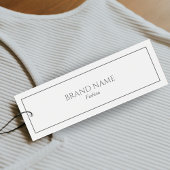 Modern Elegant Silver en White Hang Labels Mini Visitekaartjes