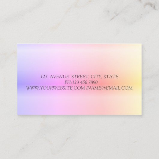 Modern Elegant Silver Glitter Bokeh Ombre Visitekaartje (Achterkant)