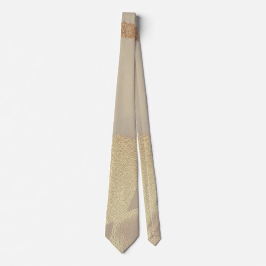 Modern Elegant Silver Gold Groomsmen Stropdas (Voorkant)