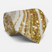 Modern Elegant Silver Gold Wedding/Business Stropdas (Opgerold)