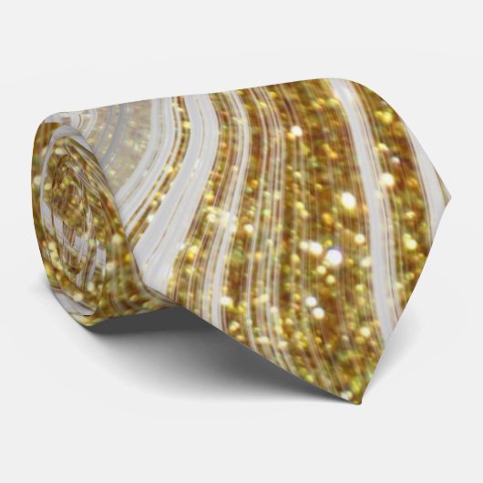 Modern Elegant Silver Gold Wedding/Business Stropdas (Opgerold)