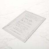 Modern Elegant Silver Gray Floral Wedding Folie Uitnodiging (Gedraaid)