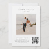 Modern Elegant Silver Grey All-in-One Wedding Invi Kaart (Achterkant)