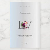 Modern Elegant Silver Monogram Bloemen Roos Beauty Voedselcontainer Etiket (Enkel label)