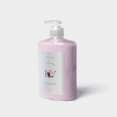 Modern Elegant Silver Monogram Bloemen Roos Beauty Voedselcontainer Etiket