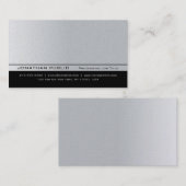 Modern Elegant Silver Premium - Parelfinering Visitekaartje (Voorkant / Achterkant)
