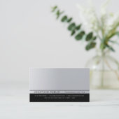 Modern Elegant Silver Premium - Parelfinering Visitekaartje (Staand voorkant)