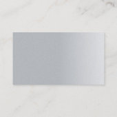 Modern Elegant Silver Premium - Parelfinering Visitekaartje (Achterkant)