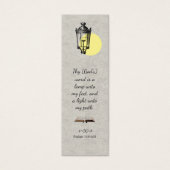 Modern Elegant Silvery Bible Verse Bladwijzer Mini Visitekaartjes (Voorkant)