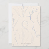 Modern Elegant Simple Arch Dusty Blue Wedding Kaart (Achterkant)