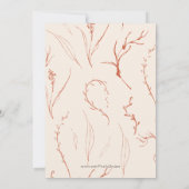 Modern Elegant Simple Arch Terracotta Wedding Kaart (Achterkant)