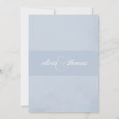 Modern Elegant Simple Dusty Blue Script Weddenscha Kaart (Achterkant)
