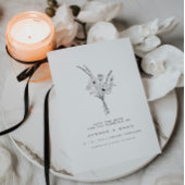 Modern Elegant Simple Floral Save The Date Kaart