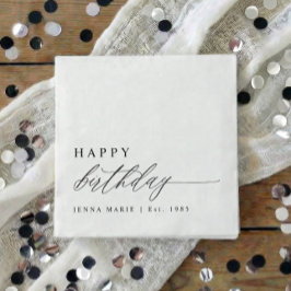 Modern Elegant Simple Happy Birthday Script Servet