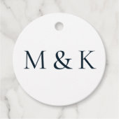 Modern Elegant Simple Initialen Wedding Verloving Bedankjes Labels (Voorkant)