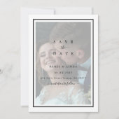 Modern Elegant Simple Lijst Photo Overlay Wedding Save The Date (Voorkant)