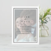 Modern Elegant Simple Lijst Photo Overlay Wedding Save The Date (Staand voorkant)