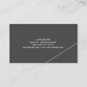 Modern Elegant Simple Minimal Trendy Classy Grey Visitekaartje (Achterkant)