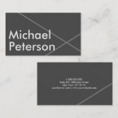 Modern Elegant Simple Minimal Trendy Classy Grey Visitekaartje (Voorkant / Achterkant)