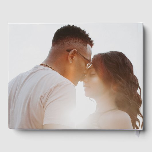 Modern Elegant Simple Minimalist Photo Wedding Gastenboek (Achterkant)