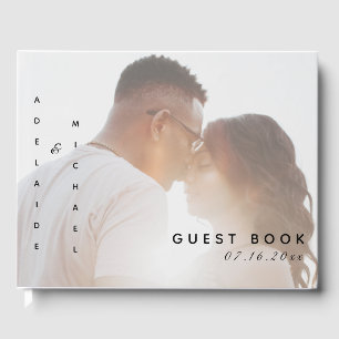 Modern Elegant Simple Minimalist Photo Wedding Gastenboek