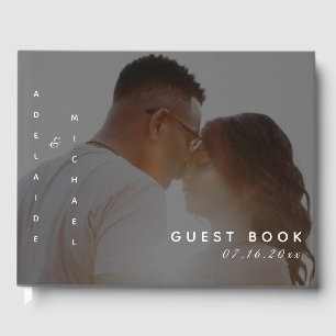 Modern Elegant Simple Minimalist Photo Wedding Gastenboek