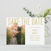 Modern Elegant Simple Minimalist Photo Wedding Save The Date (Staand voorkant)