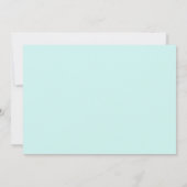 Modern Elegant Simple Mint Turquoise Photo Wedding Save The Date (Achterkant)