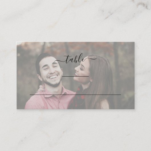 Modern Elegant Simple Photo Wedding Flat Plaatskaartje (Voorkant)