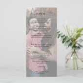 Modern Elegant Simple Photo Wedding Menu (Staand voorkant)