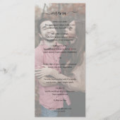 Modern Elegant Simple Photo Wedding Menu (Voorkant)