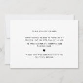 Modern Elegant Simple Photo Wedding Postponement Aankondiging (Achterkant)