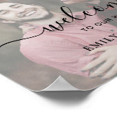 Modern Elegant Simple Photo Welcome Wedding Poster (Hoek)