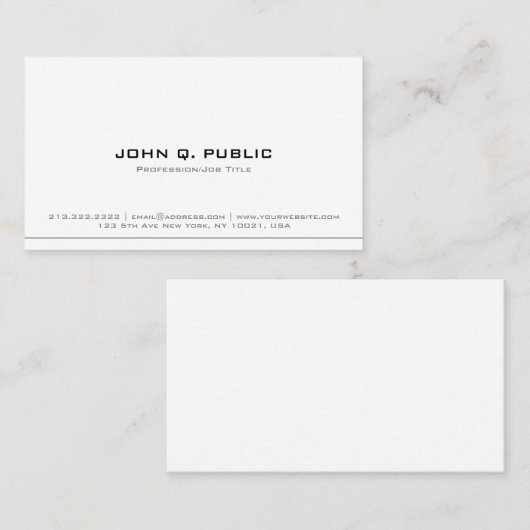 Modern Elegant Simple Professional Template Visitekaartje (Voorkant / Achterkant)