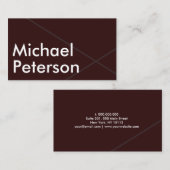 Modern Elegant Simple Trendy Classy Maroon Visitekaartje (Voorkant / Achterkant)