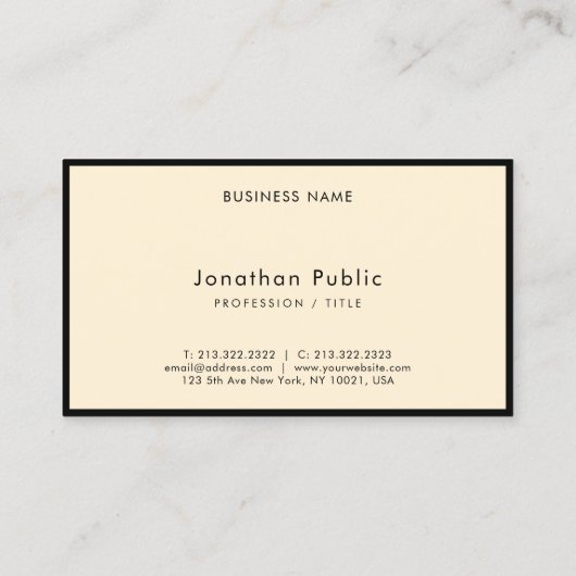 Modern Elegant Simple Typography Script Luxury Visitekaartje (Achterkant)