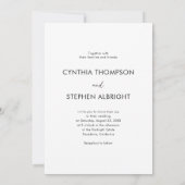 Modern Elegant Simple Vertical Photo Wedding Kaart (Achterkant)