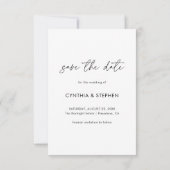 Modern Elegant Simple Vertical Photo Wedding Save The Date (Achterkant)