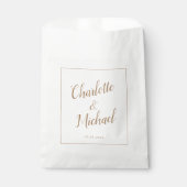 Modern Elegant Simple Wedding Favor Bag Bedankzakje (Voorkant)