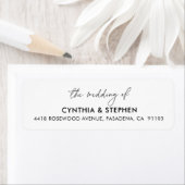 Modern Elegant Simple Wedding Return Address Etiket (Insitu)
