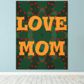 Modern elegant sinaasappel_zwart_rood_liefde mam_d canvas afdruk (Insitu (Houten vloer))